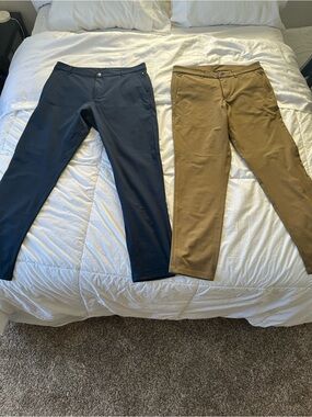 Men’s Lululemon ABC Slim Fit Pants 34x32- Navy and Khaki